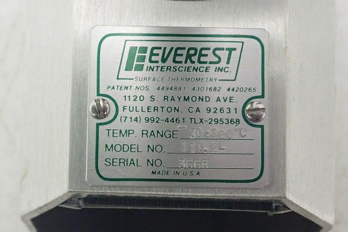 Used Everest Interscience Inc Model 110.2L Infrared Thermometer with Manual & Case