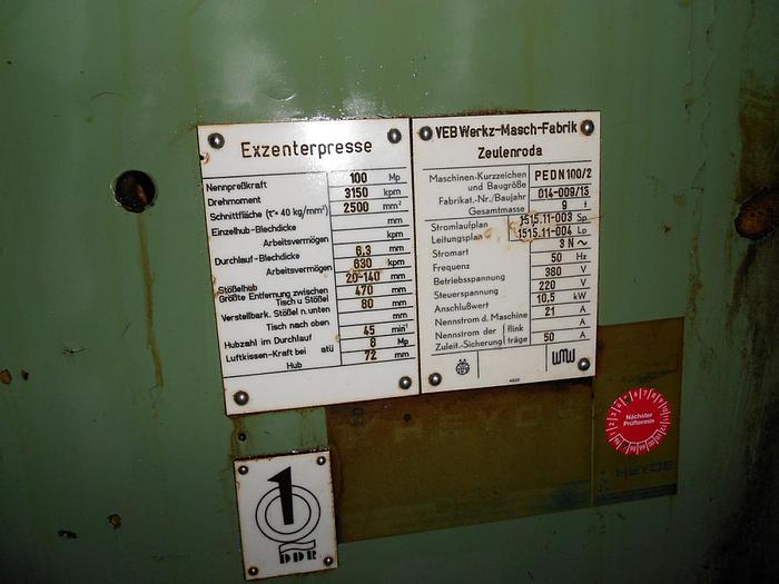 Gebruikt EXCENTERPERS C-FRAME WMW PEDN 100-2