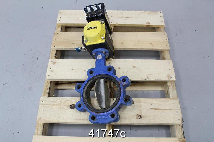 Used Sharpe 6" Air Operated Butterfly Valve #41747