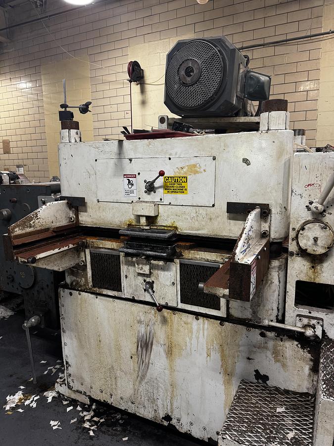 Used 44" Zerand Web Fed Die Cutter 2 color Flexo