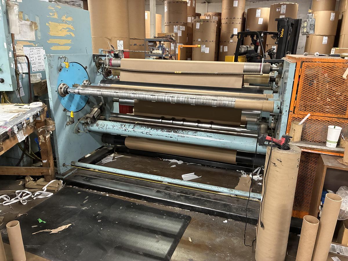 Used 72" Shanks Turret Counter Roll Winder
