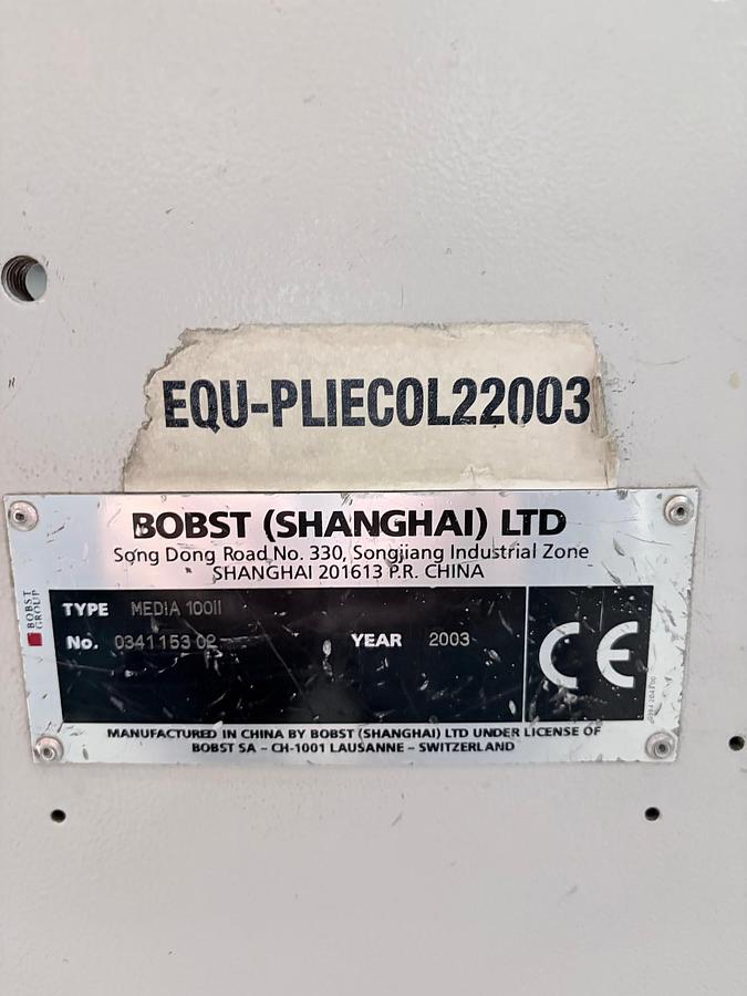 Used 2003 Bobst Media 100 Folder Gluer