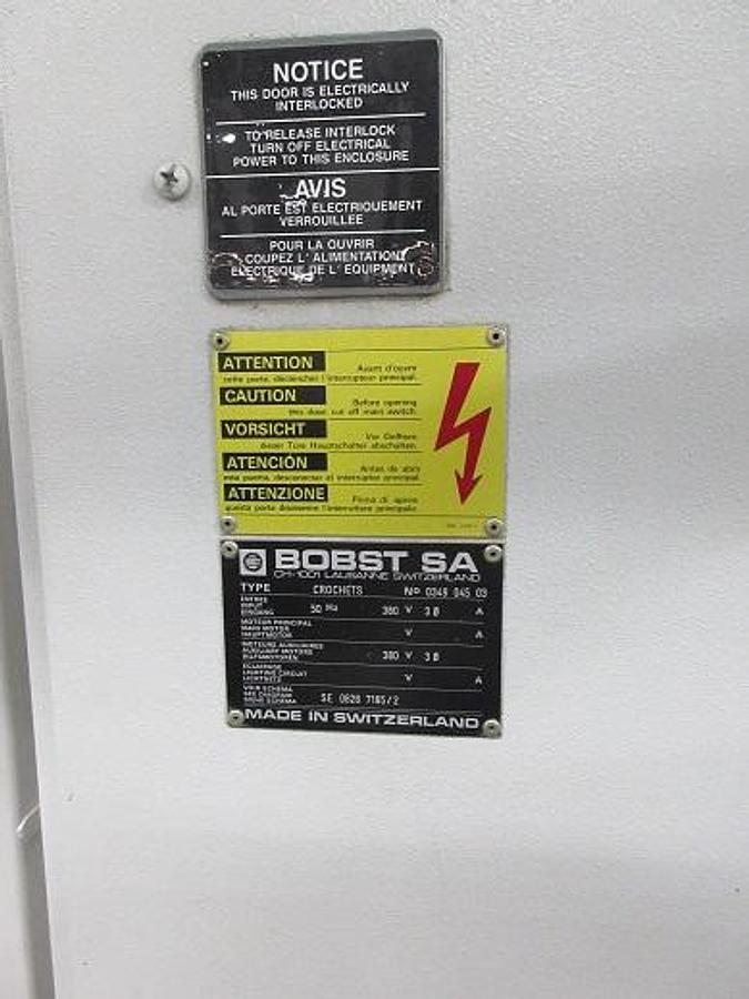 Used 1994 Bobst Domino 110 M-II Folder Gluer with 4/6 corner