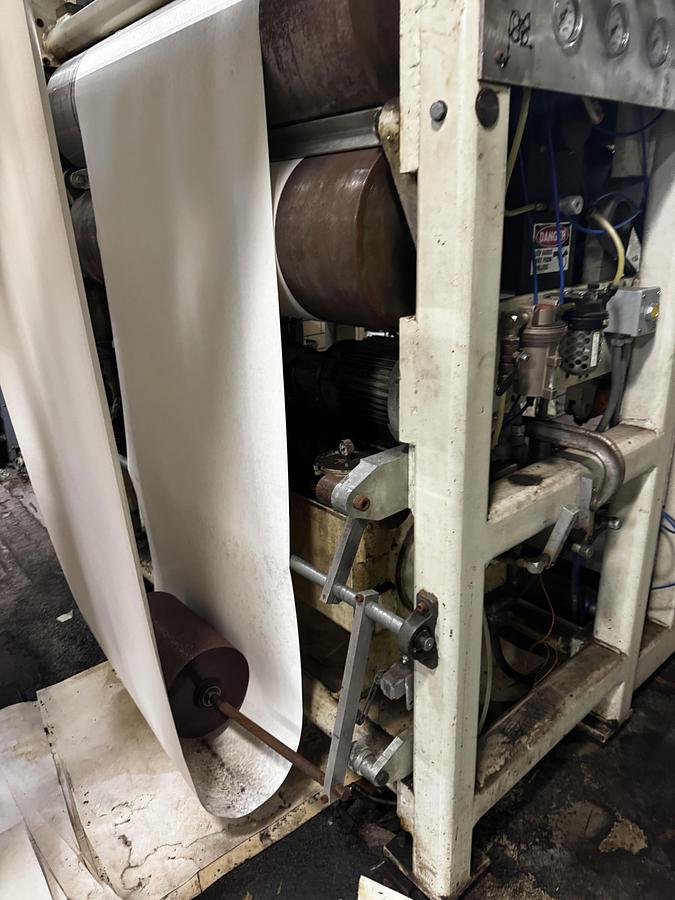 Used 44" Zerand Web Fed Die Cutter 2 color Flexo