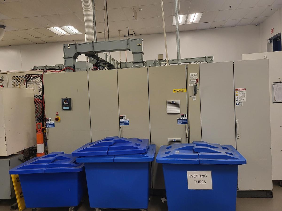 Used PCMC rx300 Wipe Manufacturing Line