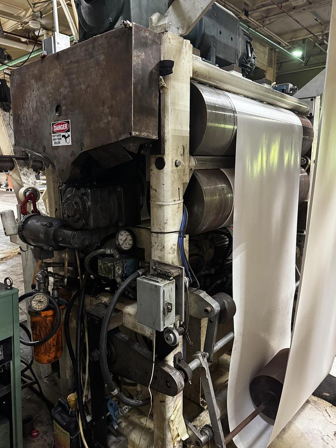 Used 44" Zerand Web Fed Die Cutter 2 color Flexo