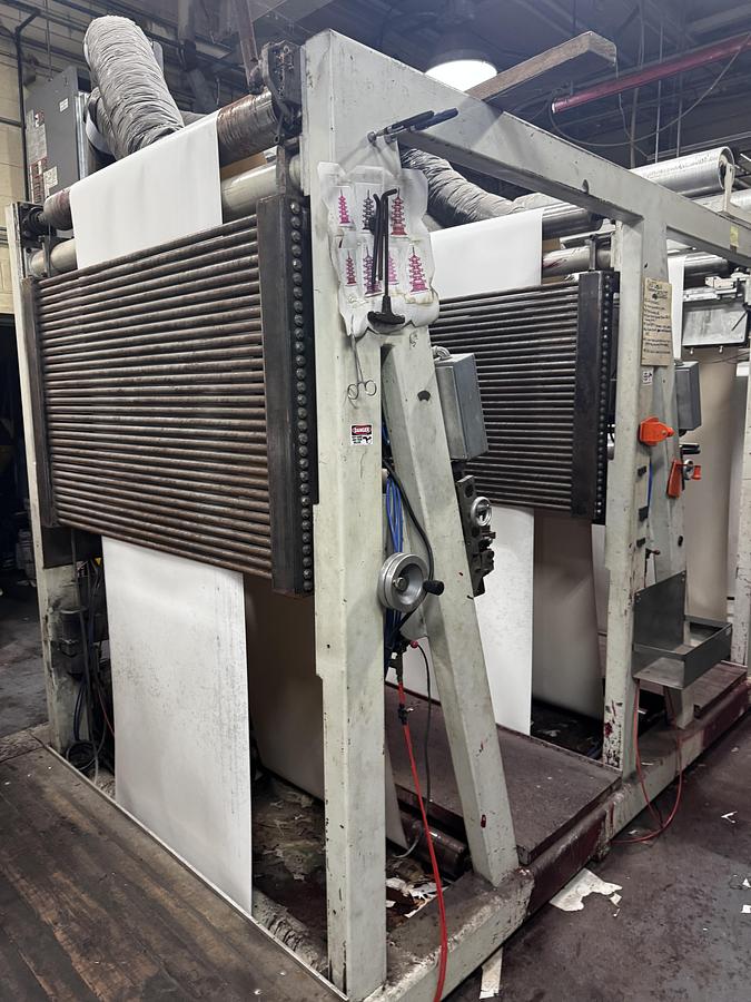 Used 44" Zerand Web Fed Die Cutter 2 color Flexo