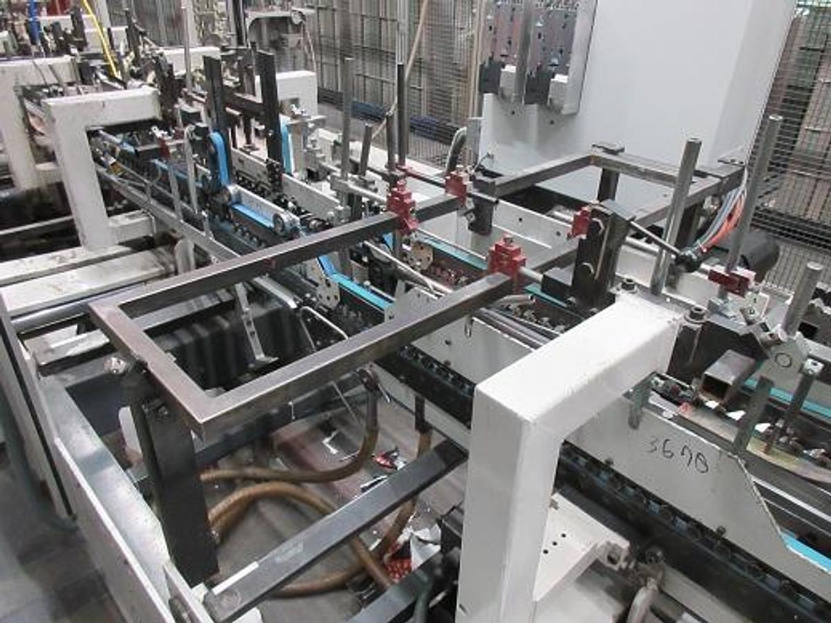 Used 1994 Bobst Domino 110 M-II Folder Gluer with 4/6 corner