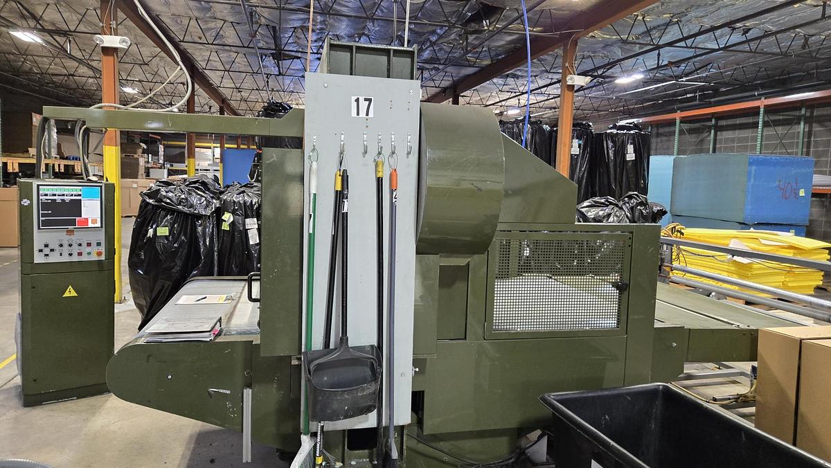 Used ATOM MODEL S-530-CN-BP AUTOMATIC BELT FED TRAVELING HEAD DIE CUTTER