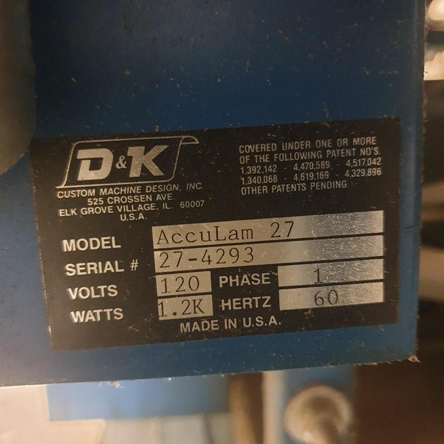 Used D& K Accu Lam 27