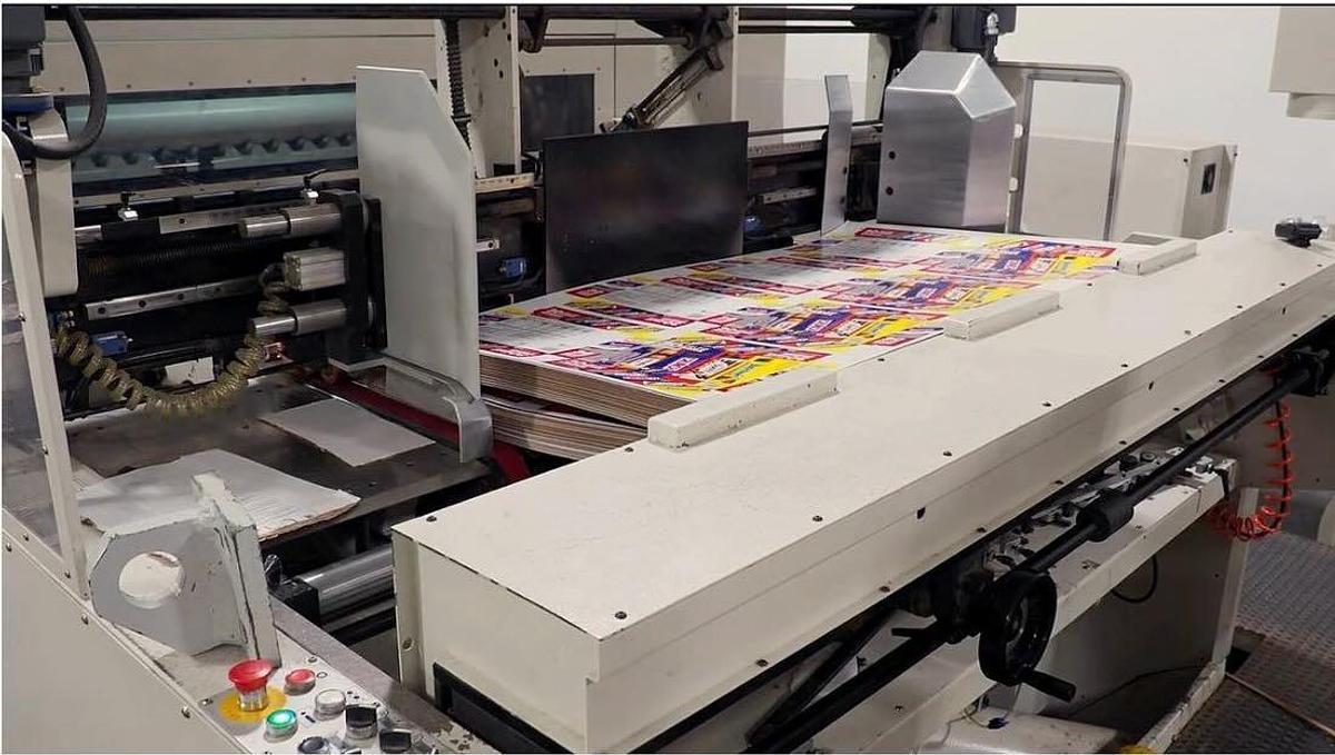 Used 2017 Eterna PE-2100S Automatic Flatbed Die Cutter with Stripping