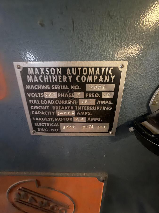 Used 49" Maxson Fixed Bed Sheeter