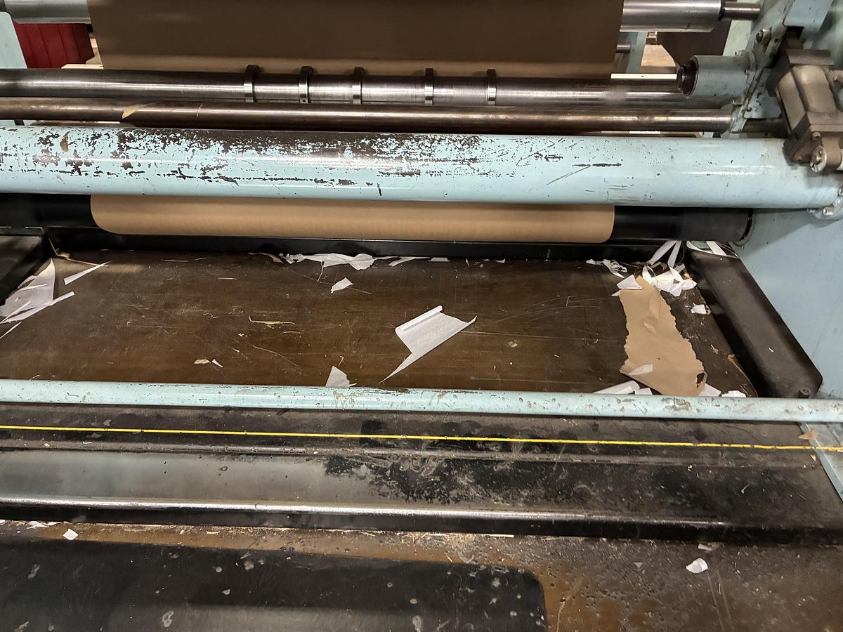 Used 72" Shanks Turret Counter Roll Winder
