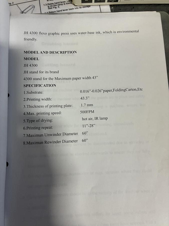 Used 2007 EKOFA 4300  4 Color Flexo with CMS moistener system