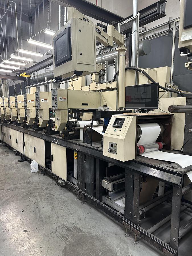 Used 2001 PCMC - 18” 8 color Flexo with Die Cutter and Striping