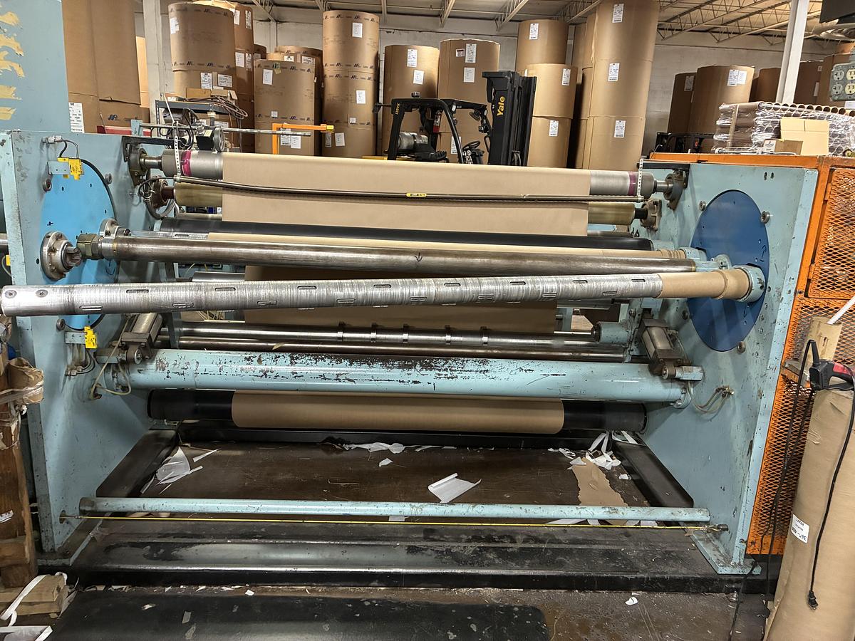 Used 72" Shanks Turret Counter Roll Winder