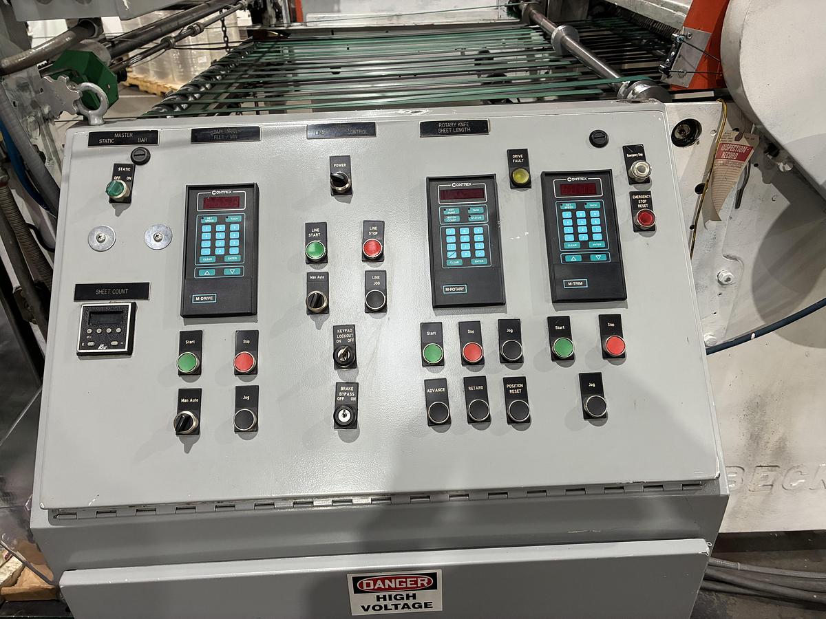 Used 72 "Beck Sheeter with Piler