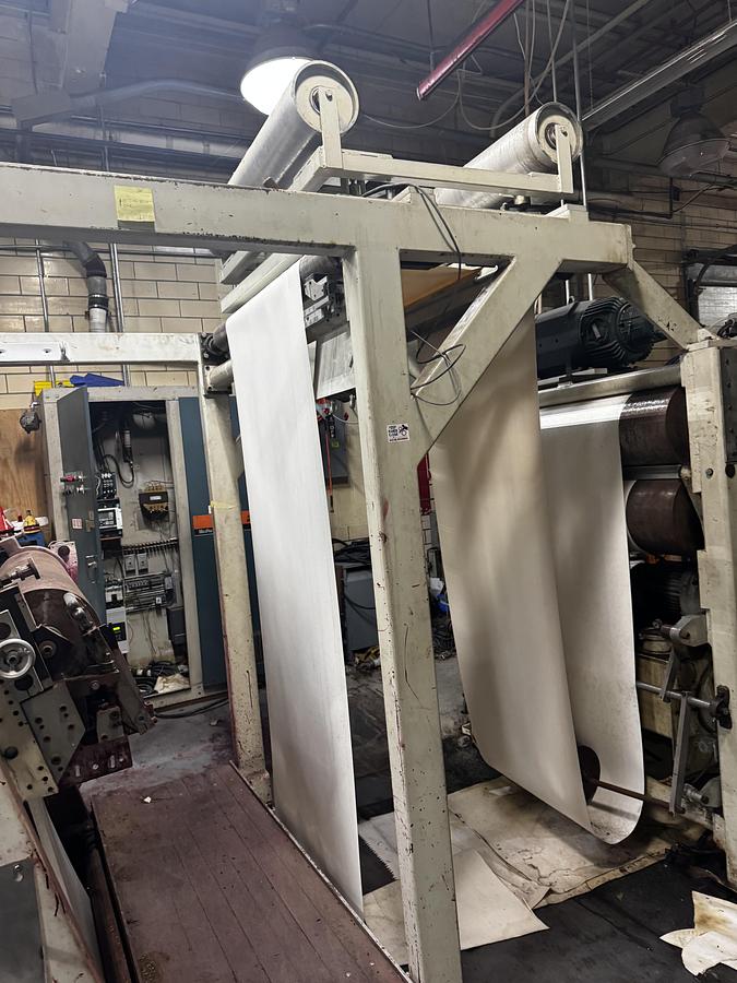 Used 44" Zerand Web Fed Die Cutter 2 color Flexo
