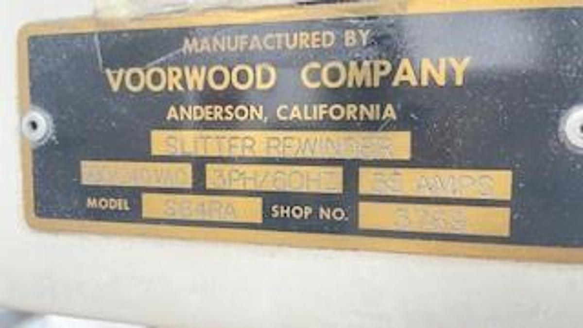Used 2011 Voorwood 1650 Slitter Rewinder