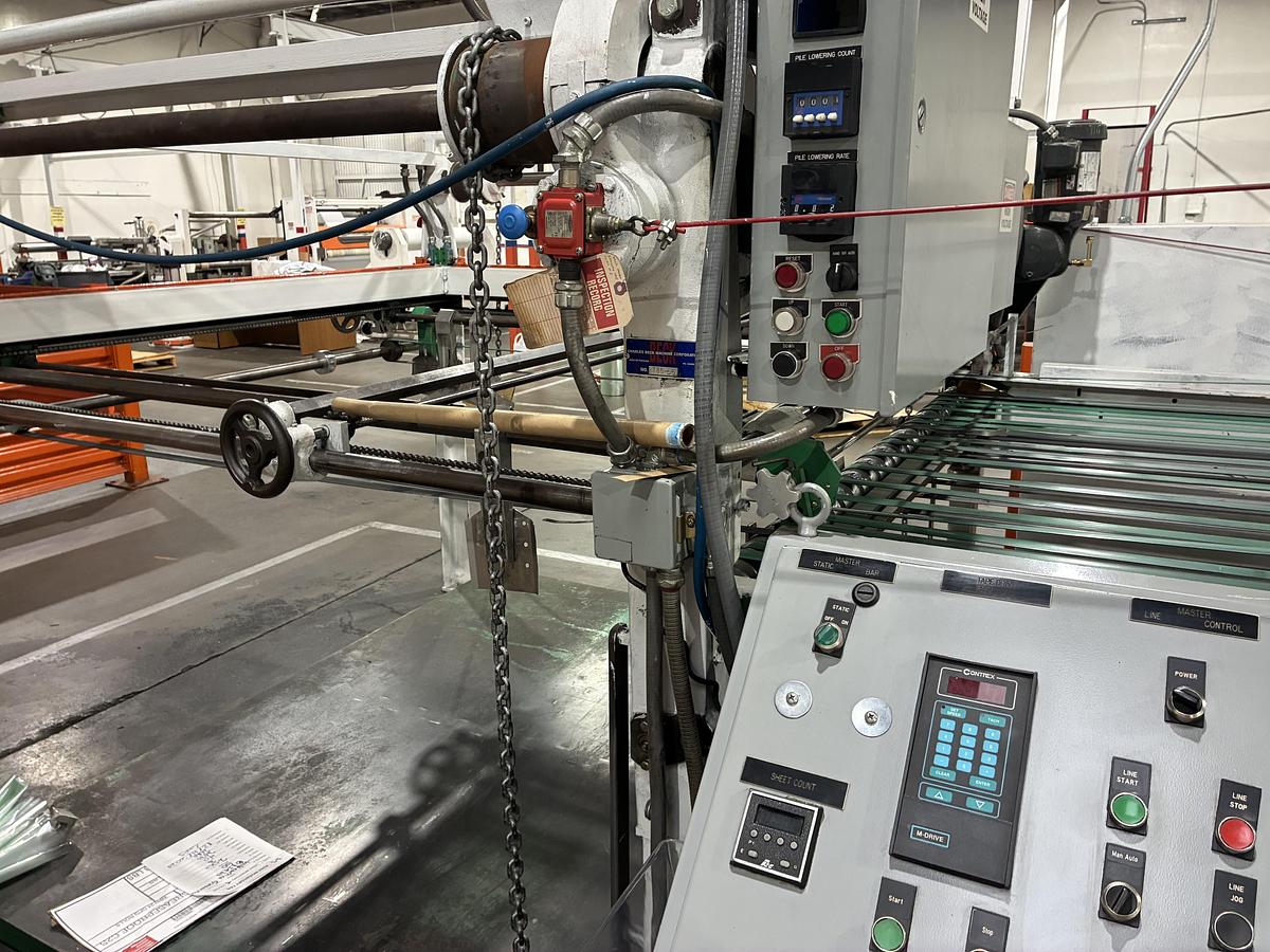 Used 72 "Beck Sheeter with Piler