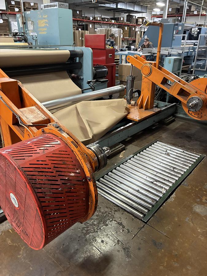 Used 72" Shanks Turret Counter Roll Winder