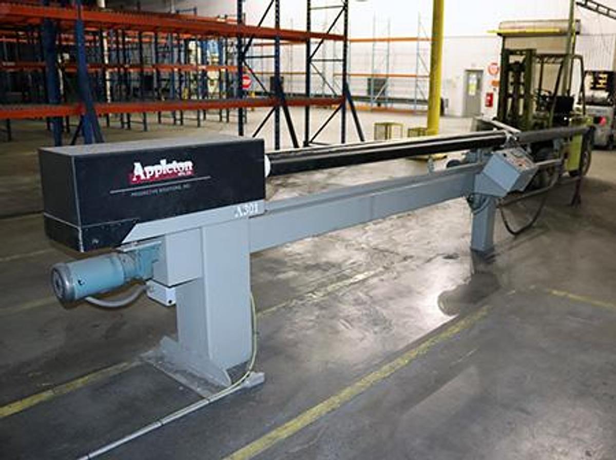 Used 120" APPLETON Automatic Core Cutter, Model A301