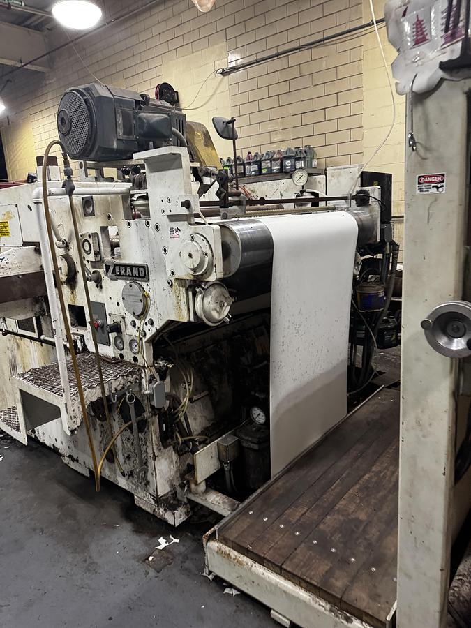 Used 44" Zerand Web Fed Die Cutter 2 color Flexo