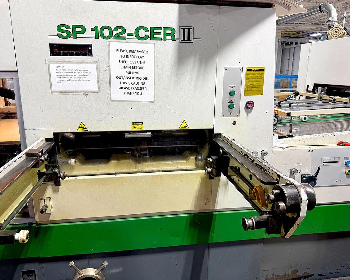 Used 1996 Bobst 102 CER Die Cutter Blanker