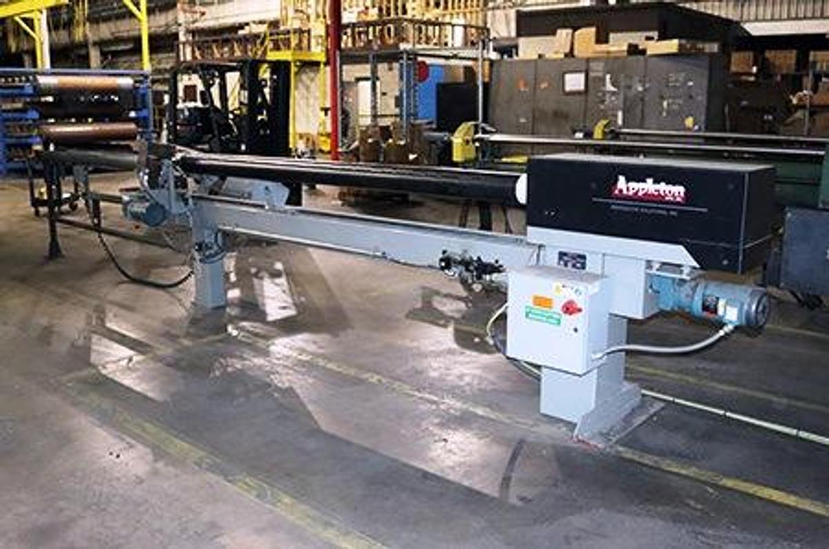 Used 120" APPLETON Automatic Core Cutter, Model A301