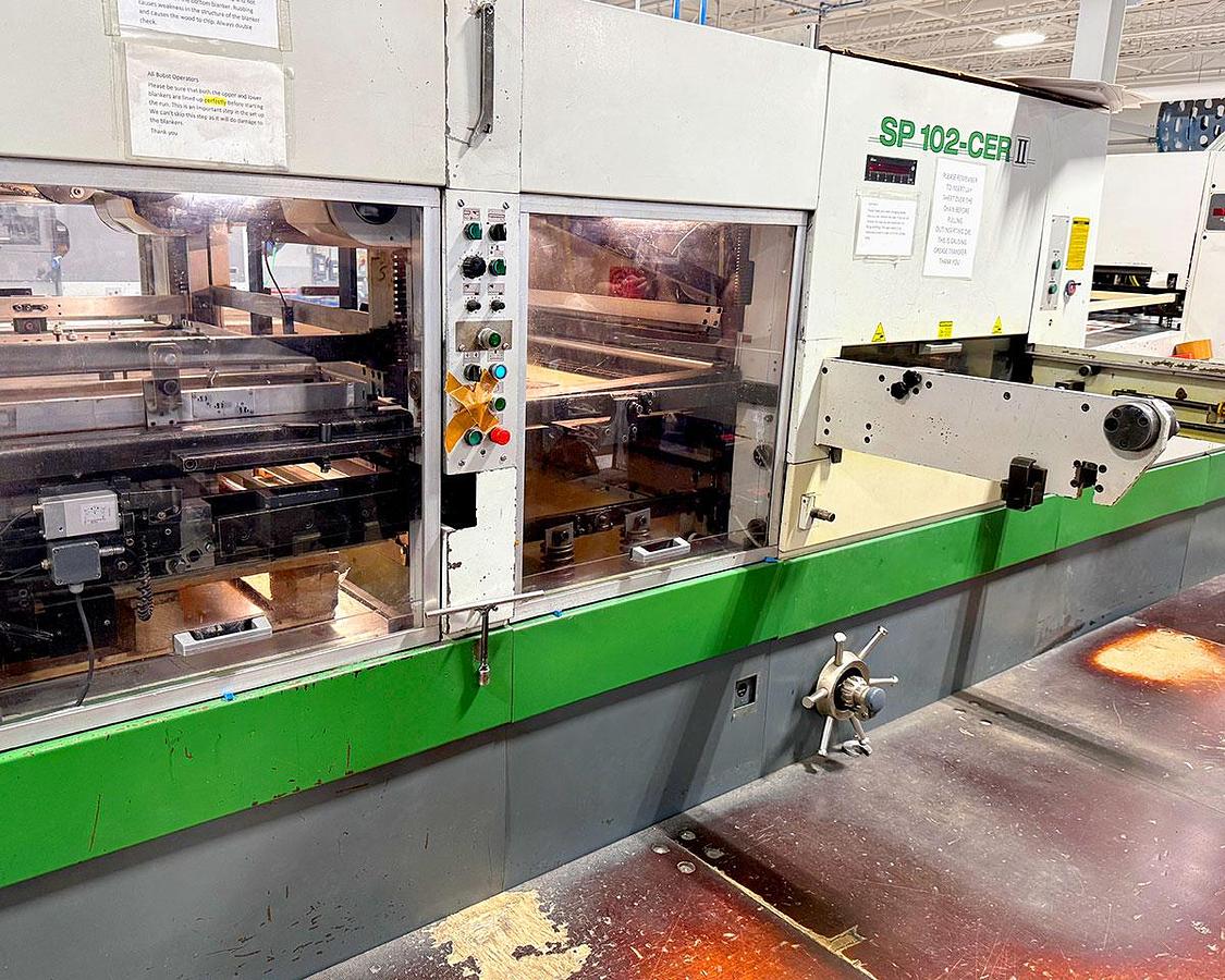 Used 1996 Bobst 102 CER Die Cutter Blanker