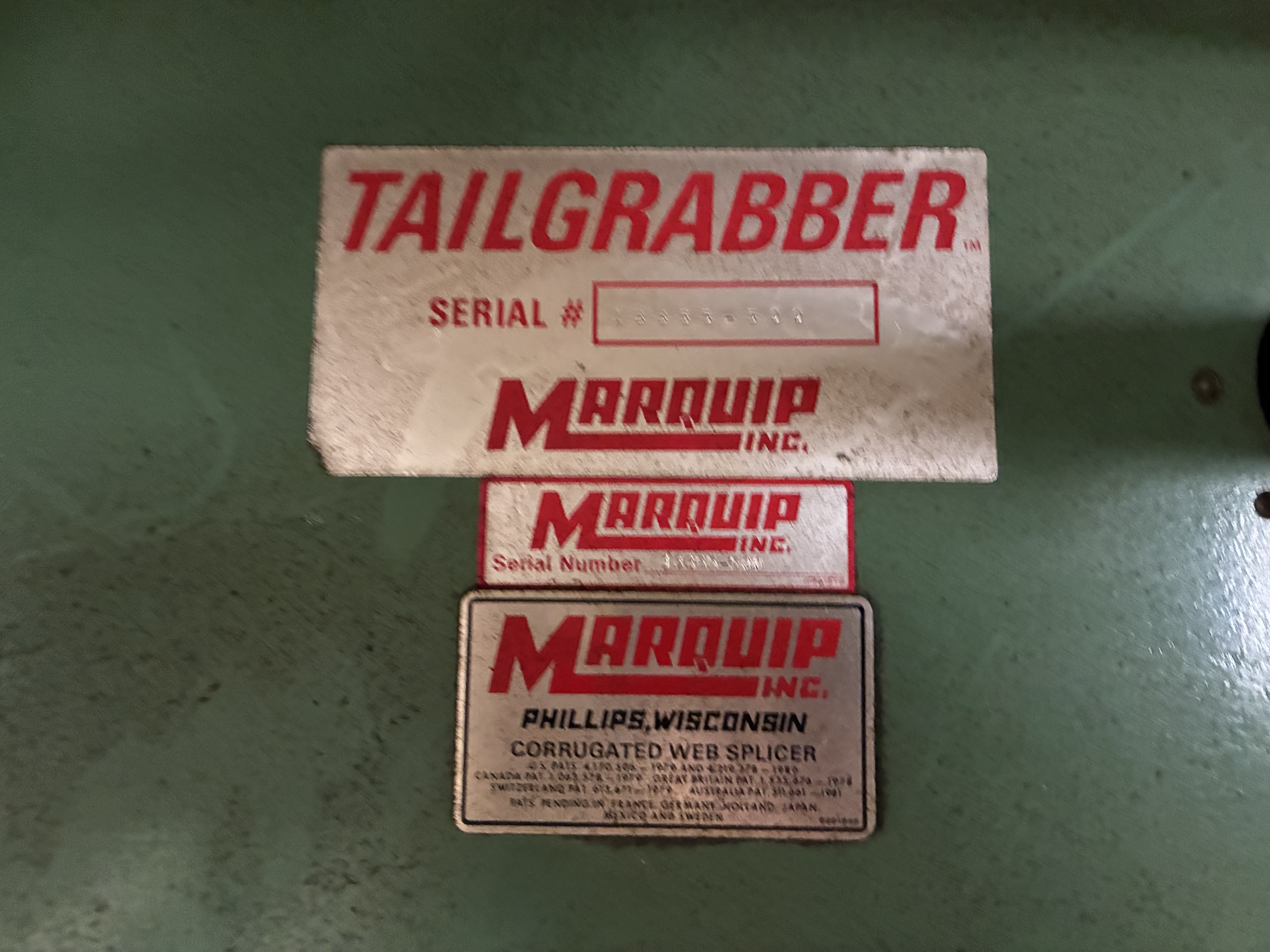 Used 5 Marquip Tail grabber splicers 98