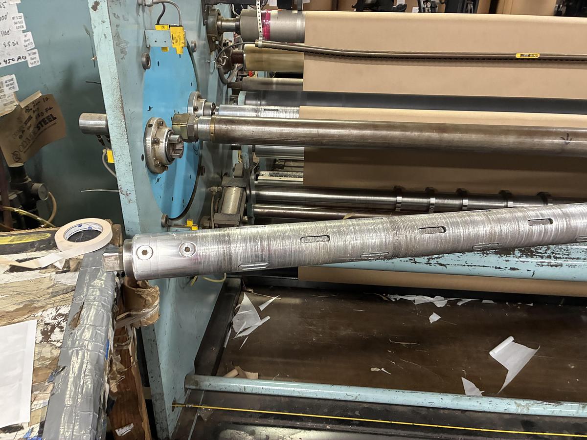 Used 72" Shanks Turret Counter Roll Winder