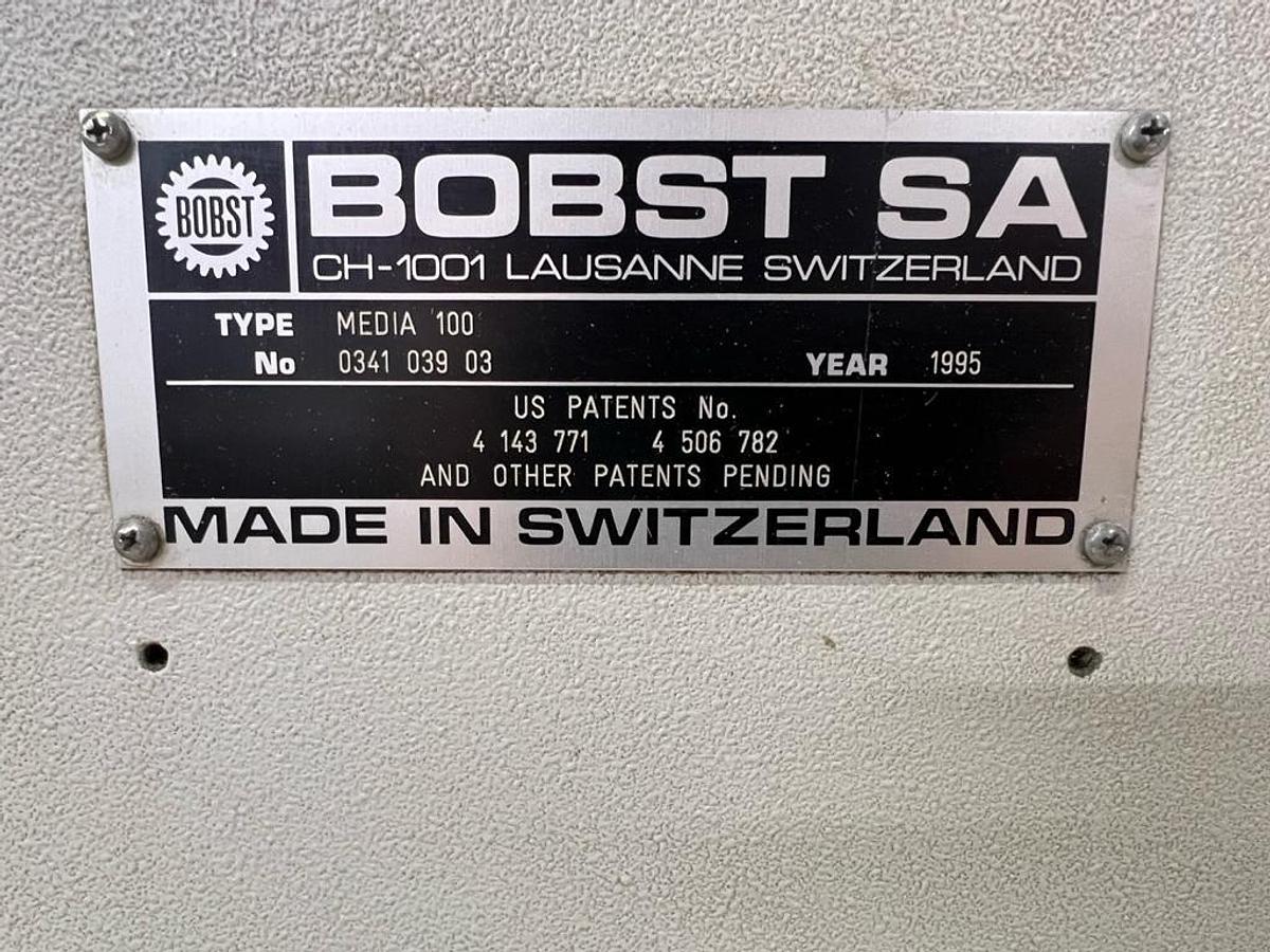 Used 1995 Bobst Media 100 Folder Gluer