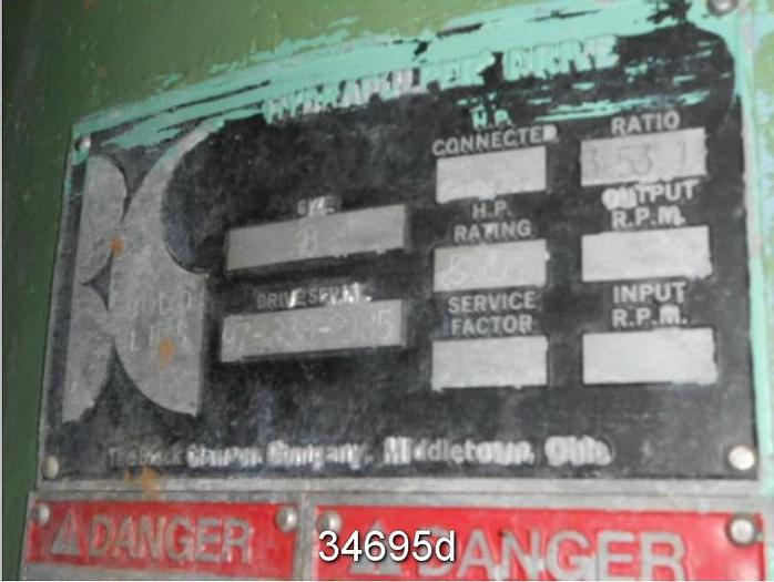 Used Kadant 14' Pulper, 57" Vokes Rotor, Diamond Grip Extraction Plate #34695