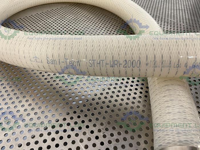 Used Sani Tech  STHT-WR-2000 84" Silicone Hose w/ 2" Sanitary Fitting