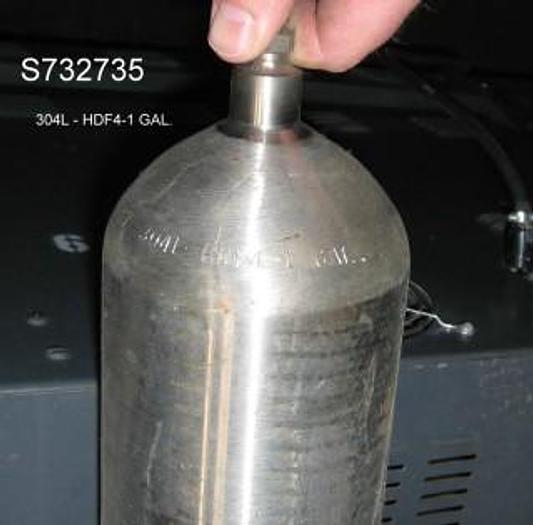 Used Tank, 1 Gallon, 304L S/st, Pressure, Cylinder, 1800 PSI, #S732735