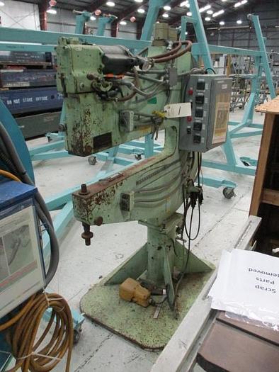 Zephyr single shot riveter/ hot dimpler, 36" throat, temperature / process controls.