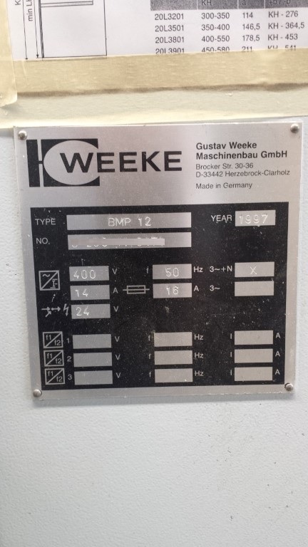 Gebruikt WEEKE BMP 12