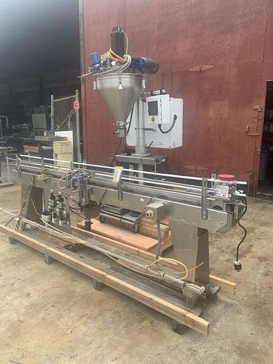 Used Filler, Auger, Nalbach, Mdl NAF-1000, S/st, 1-Head, Conveyor #S744326
