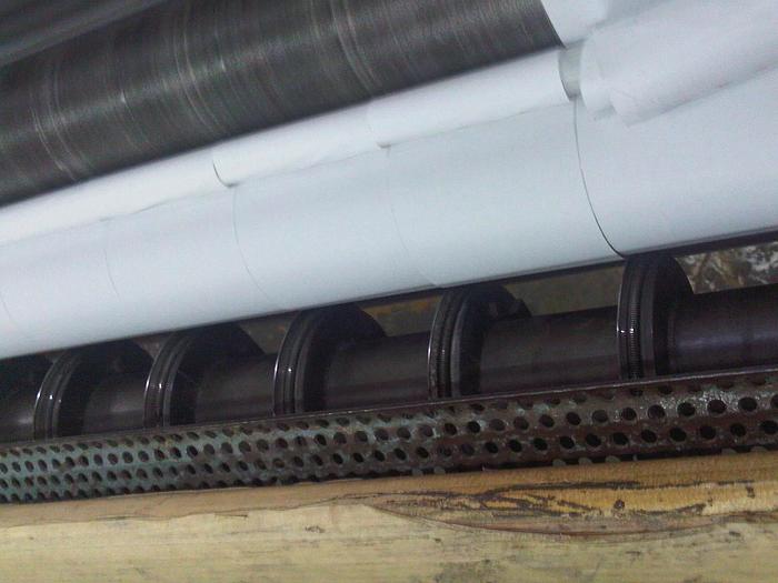 Used 53" (1.35M) LA MECCANICA TRL 1350 CASH ROLL SLITTER, 49" (1250MM) UNW 12" (300MM) REW