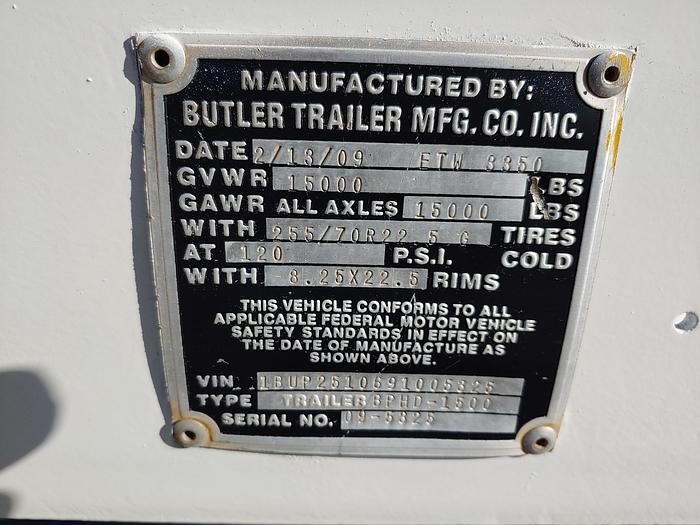 Used 2009 Butler BPHD 1500 SA EB Extendable Pole Trailer - H05325