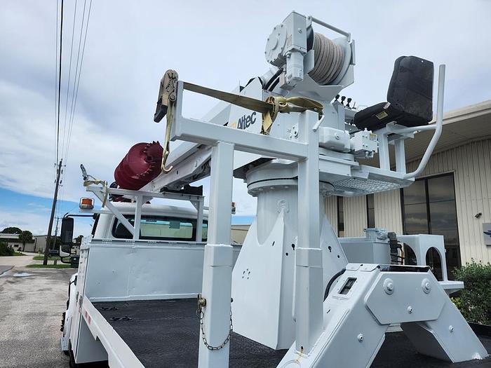 Used Altec DM47B-TR Digger Derrick on 2017 Freightliner M2-106 Flatbed Truck