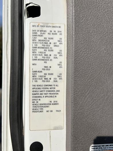 Used Terex Commander C6060 Digger Derrick on 2017 Freightliner M2 6x6 Reg Cab Utility Truck - RA3461