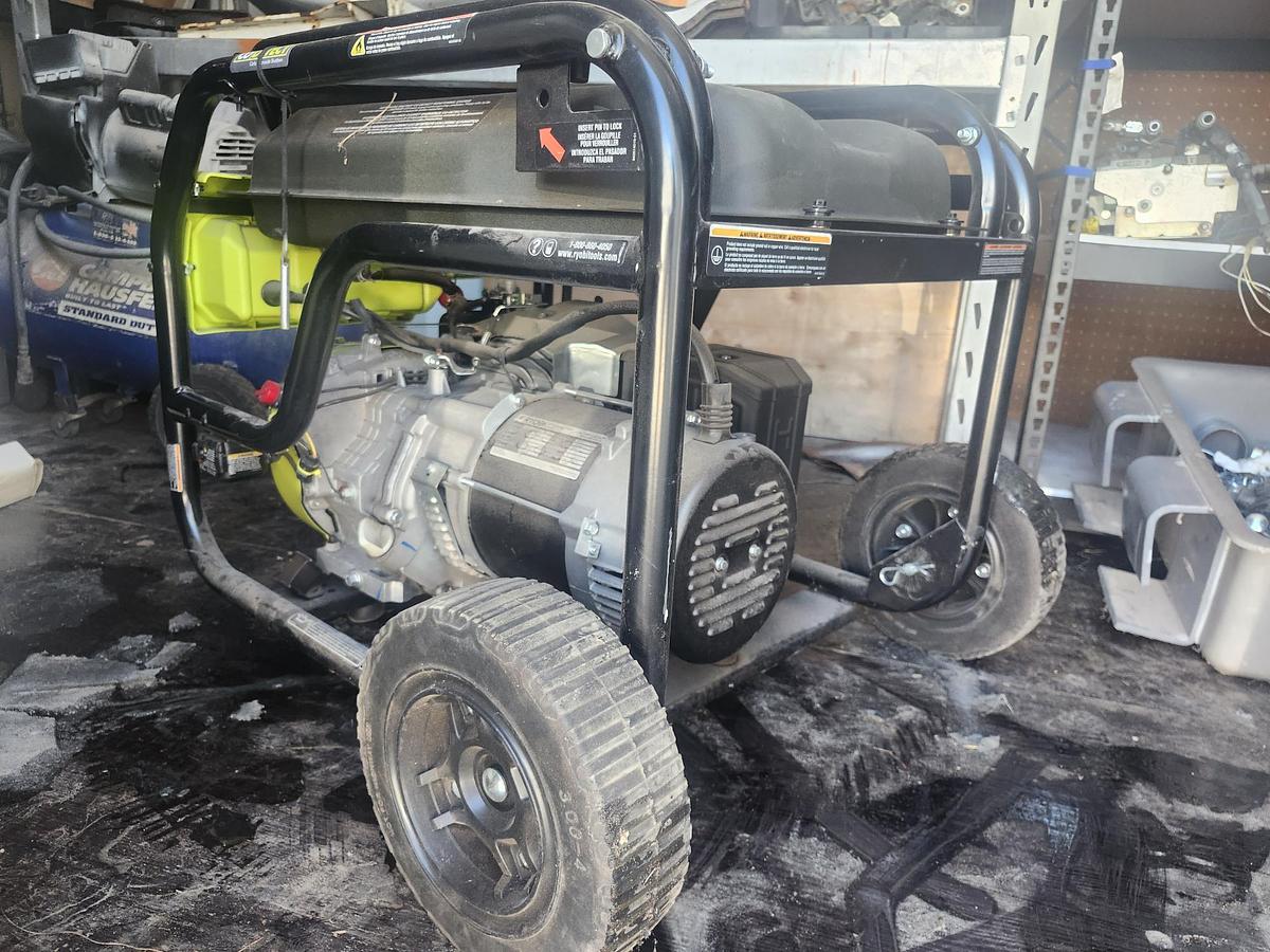 RYOBI 6500-Watt Gasoline Powered Portable Generator w/ CO Detect Shutdown Sensor - 6500S