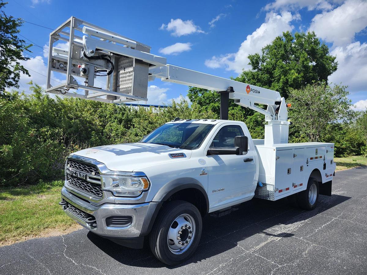 Used Posi-Plus 700-40 34 ft on 2022 Ram 5500 4x2 Cable Placer Bucket Truck - 38321
