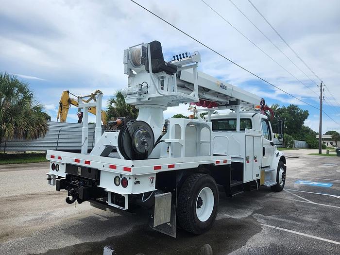 Used Altec DM47B-TR Digger Derrick on 2017 Freightliner M2-106 Flatbed Truck