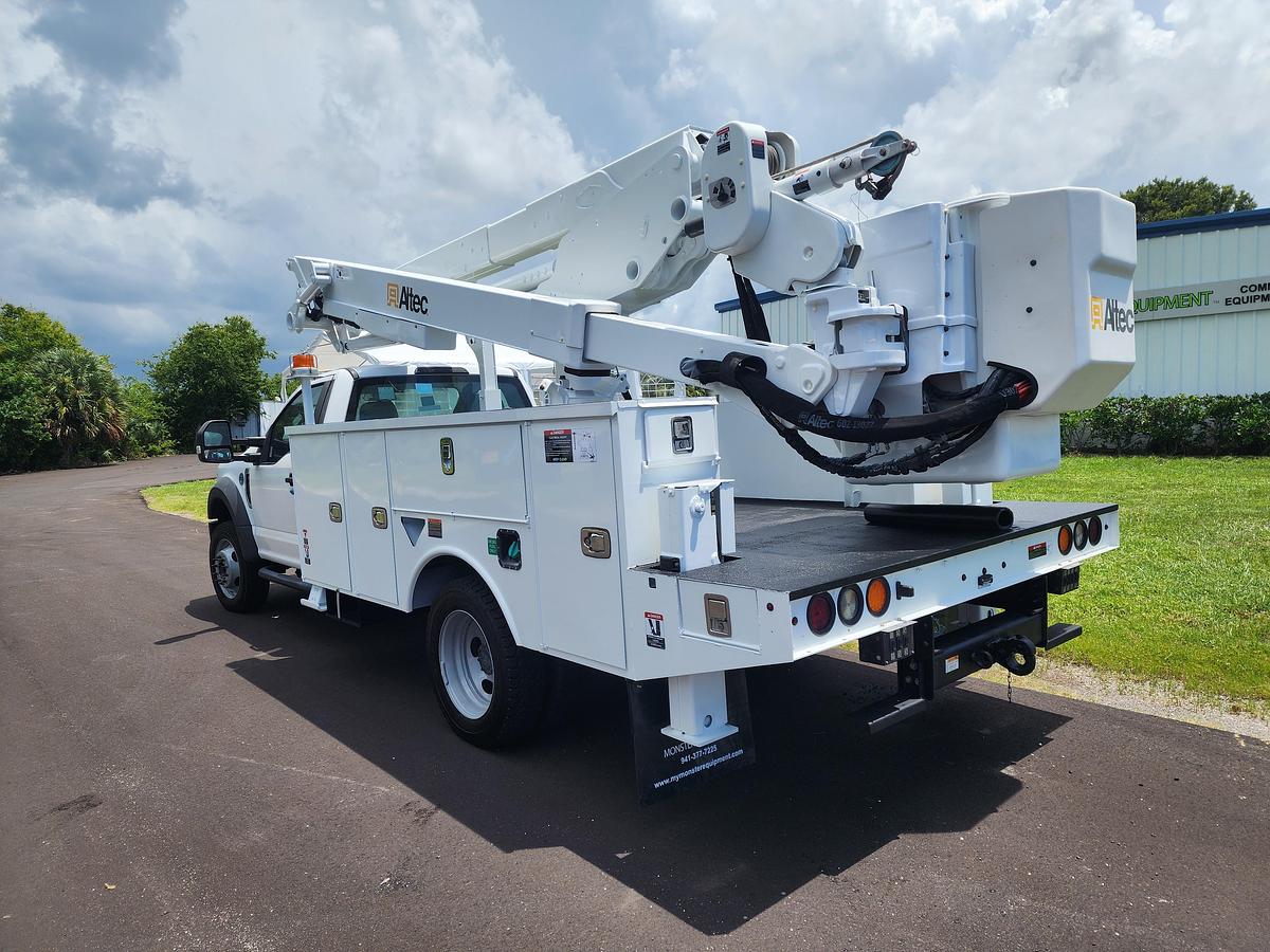 Used 2019 Altec AT48M Bucket Boom on a 2019 Ford F550 4x4 Regular Cab Utility Truck - P10412