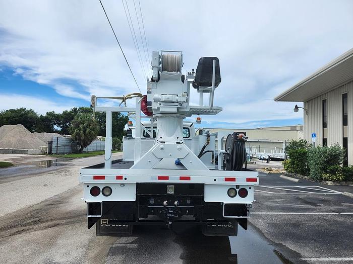 Used Altec DM47B-TR Digger Derrick on 2017 Freightliner M2-106 Flatbed Truck