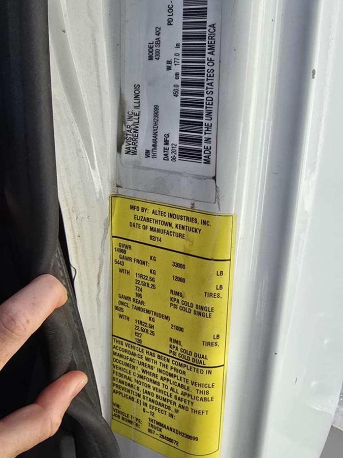 Used Altec AT40C Cable Placer on 2013 International 4300 Reg Cab Utility Truck - F39099