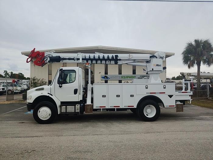 Used Altec DM47BTR Digger Derrick on 2015 Freightliner M2 106 4x4 Reg Cab Utility Truck - C1733